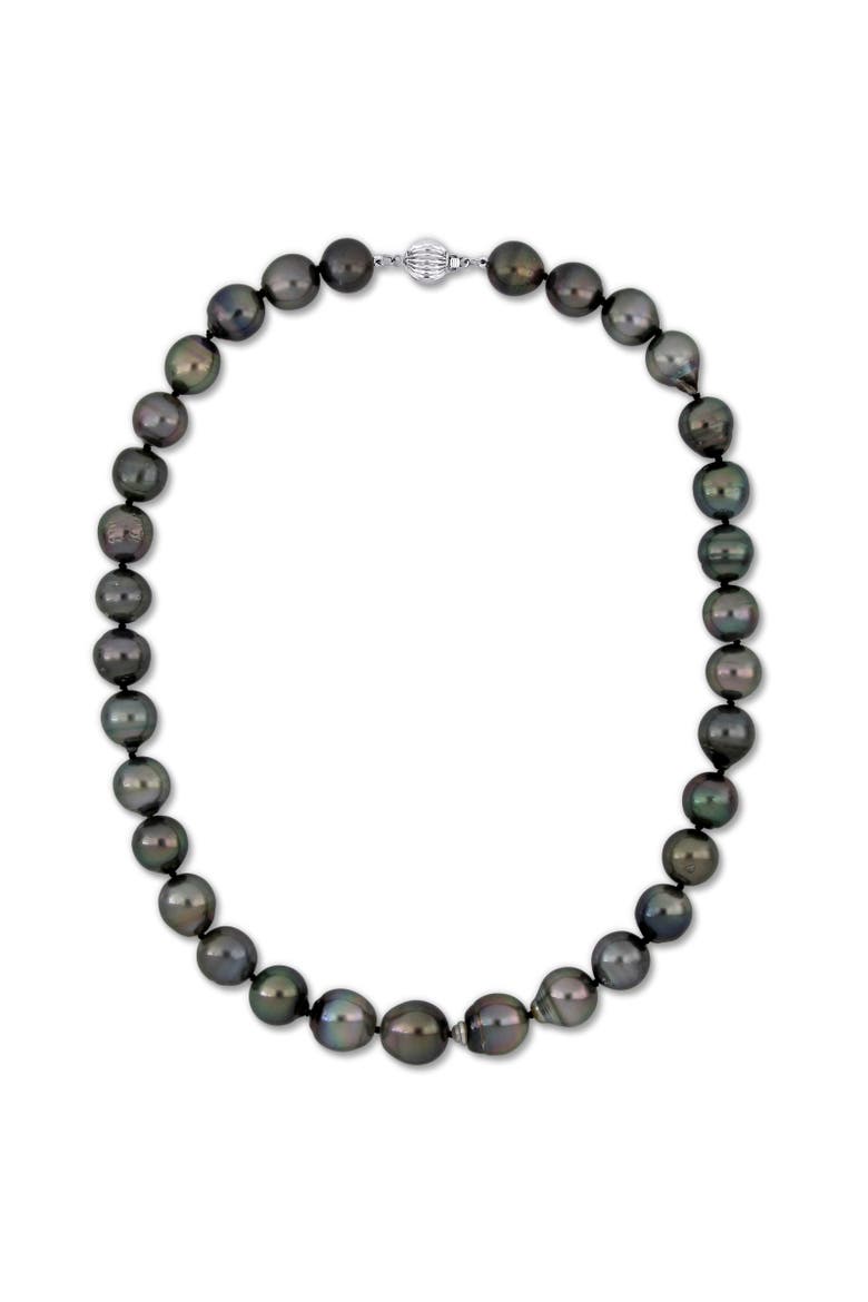 11-13mm Cultured Tahitian Pearl Necklace 14K, Alternate, color, Tahitian Pearl