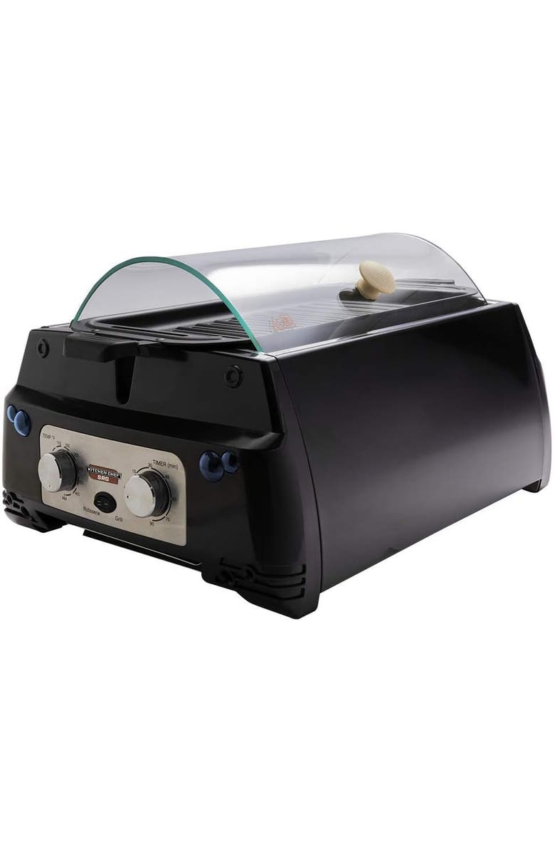 Kitchen Chef Indoor Smokeless Rotisserie Grill, Main, color, Black