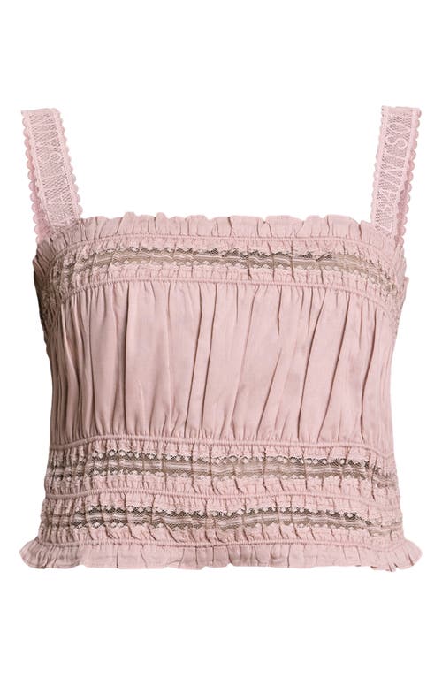 Allsaints Womens Talia Cropped Modal Top Mauve Pink In Pink