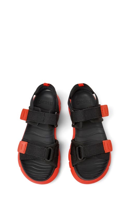 Camper Kids' Oruga Sandal In Black