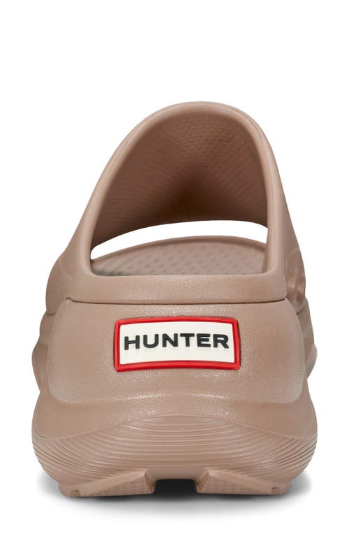 Hunter Haddie Platform Slide Sandal In Light Brown 230
