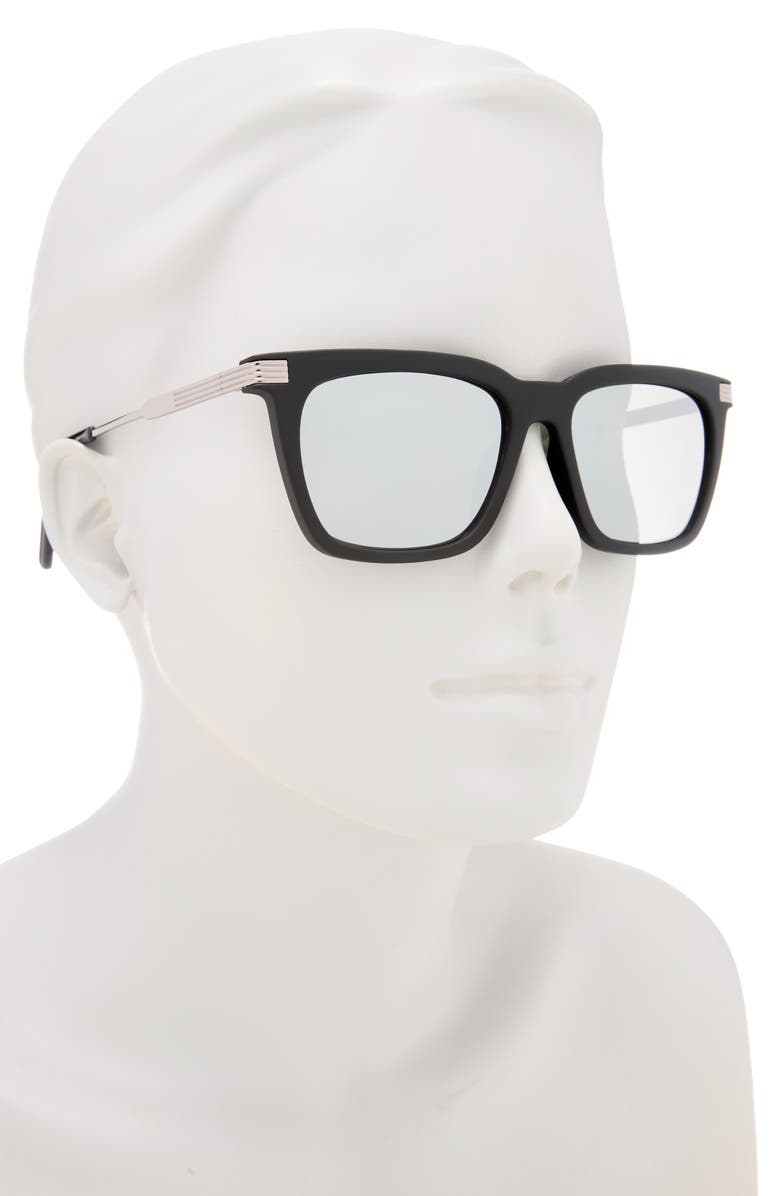 Vince Camuto 126mm Square Optical Glasses, Alternate, color, Black