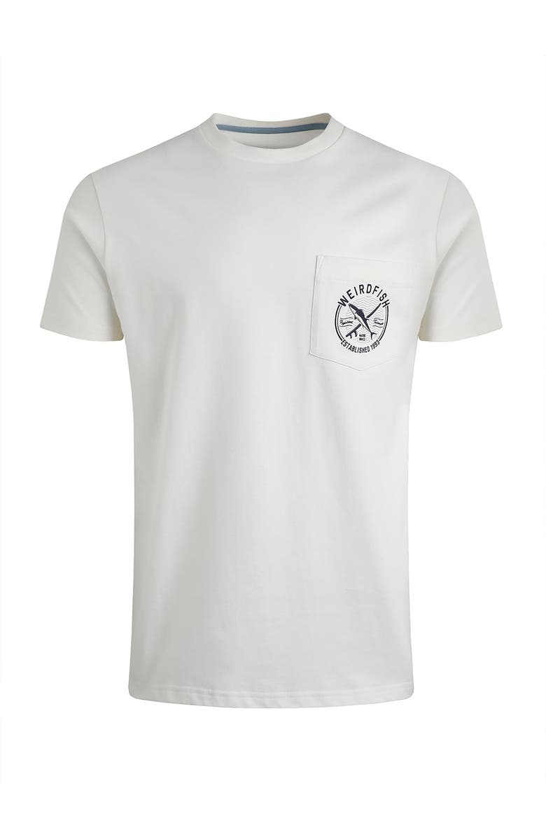 Weird Fish Tidal Branded Pocket T-Shirt, Alternate, color, Dusty White