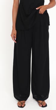 Petal & Pup Arles Pleated Cotton Wide Leg Pants