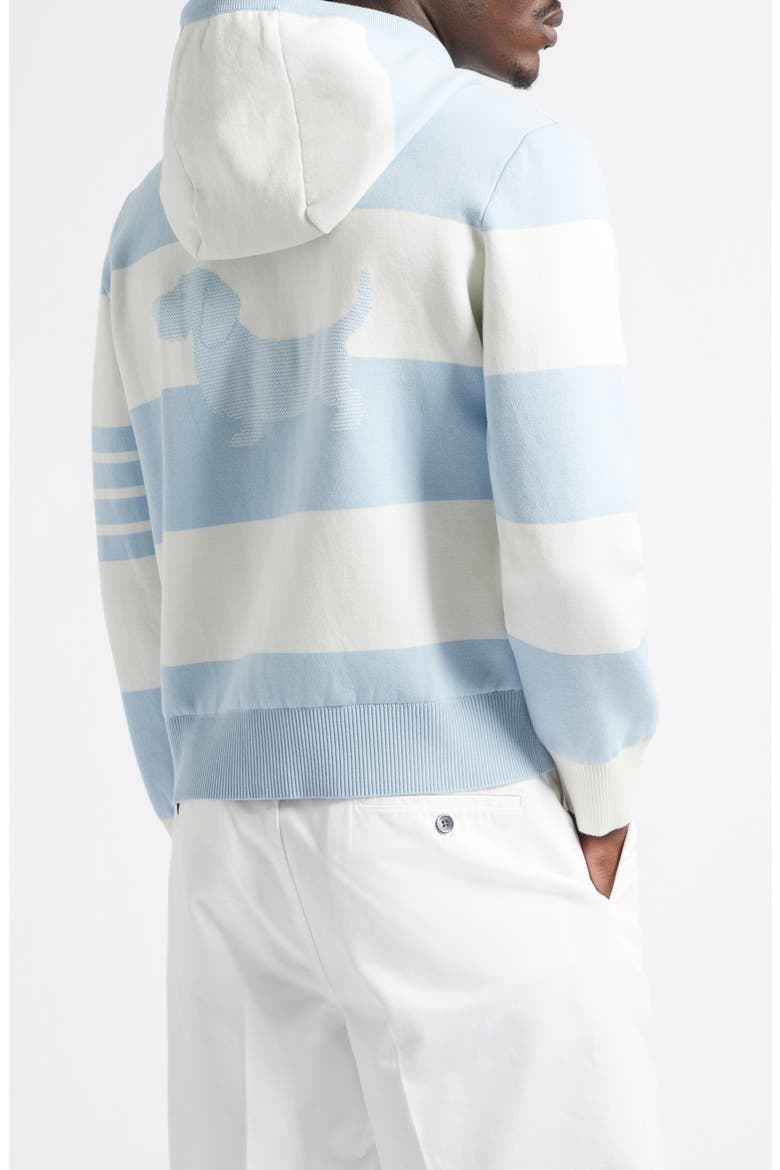 Hector Rugby Stripe Jacquard Zip Hoodie, Alternate, color, LIGHT BLU