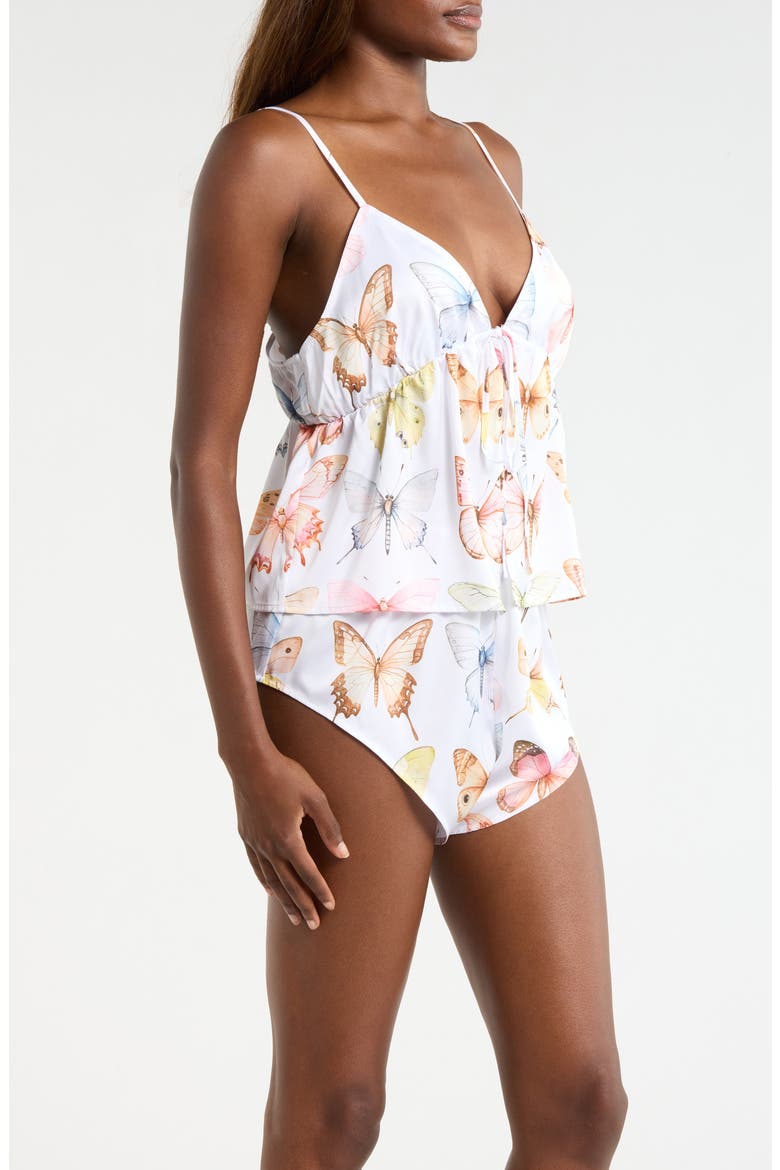 Print Camisole & Shorts Set, Alternate, color, PASTEL WINGS