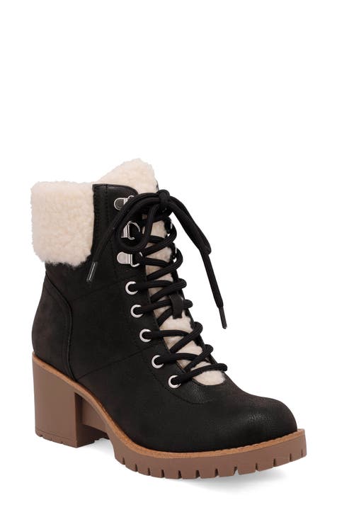 Blaake Faux Shearling Lug Boot - Wide Width (Women)