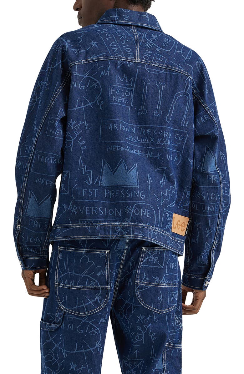 Lee x Basquiat Print Denim Jacket, Alternate, color, 