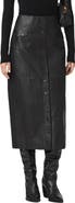 AllSaints Rock Leather Midi Skirt