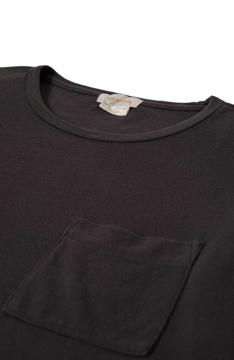 Brixton Carefree Organic Cotton Pocket T-Shirt, Alternate, color, Black