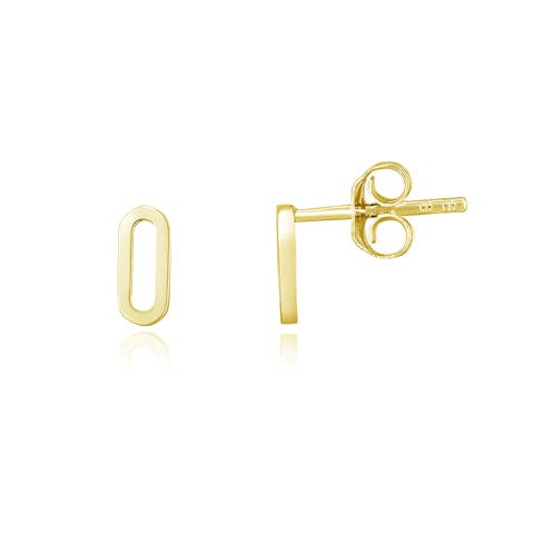 Single Paperclip Stud Earrings