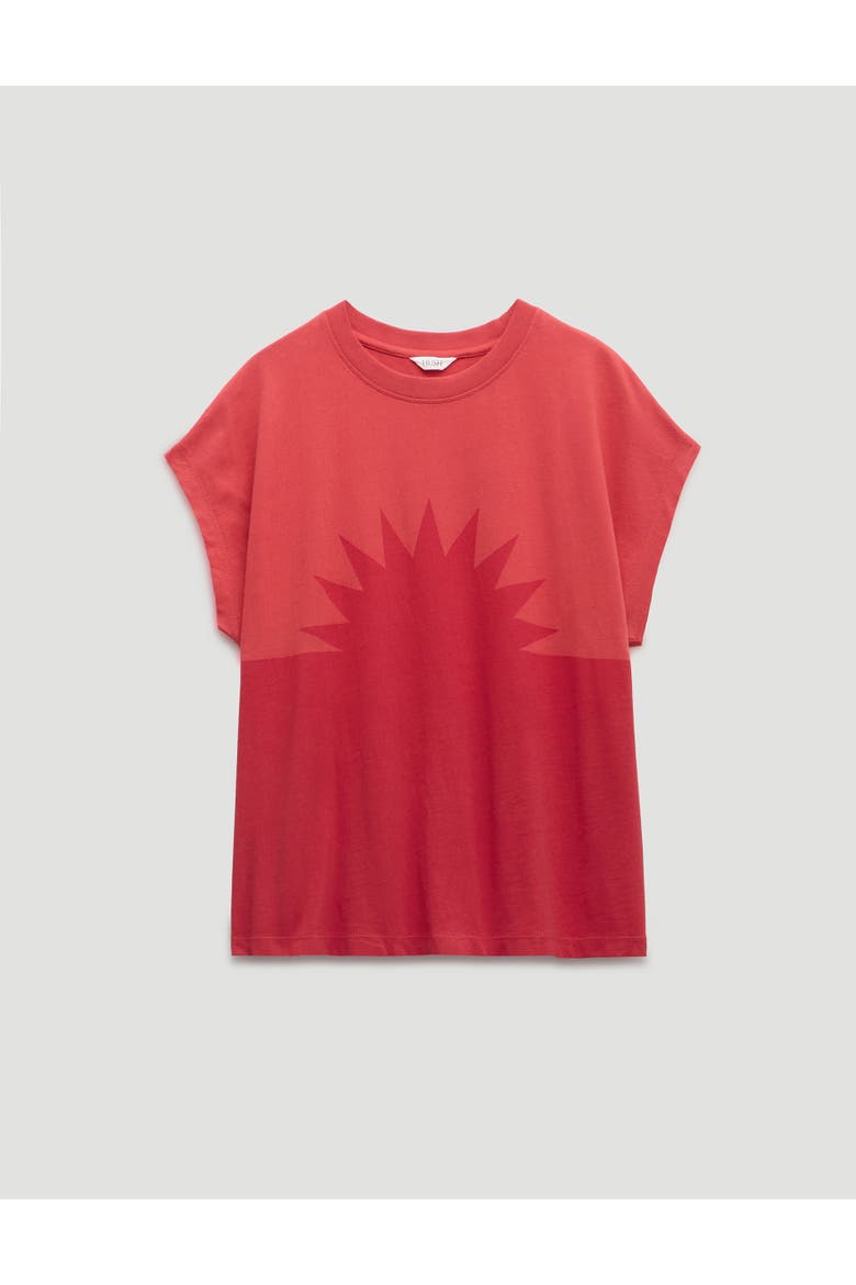 Sunburst Graphic Short Sleeve T-Shirt, Alternate, color, Ruby Red