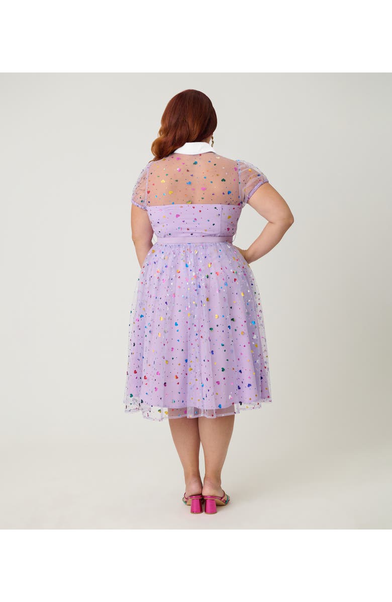 Unique Vintage Plus Size 1950s Short Sleeve Collared Hollie Swing Dress, Alternate, color,