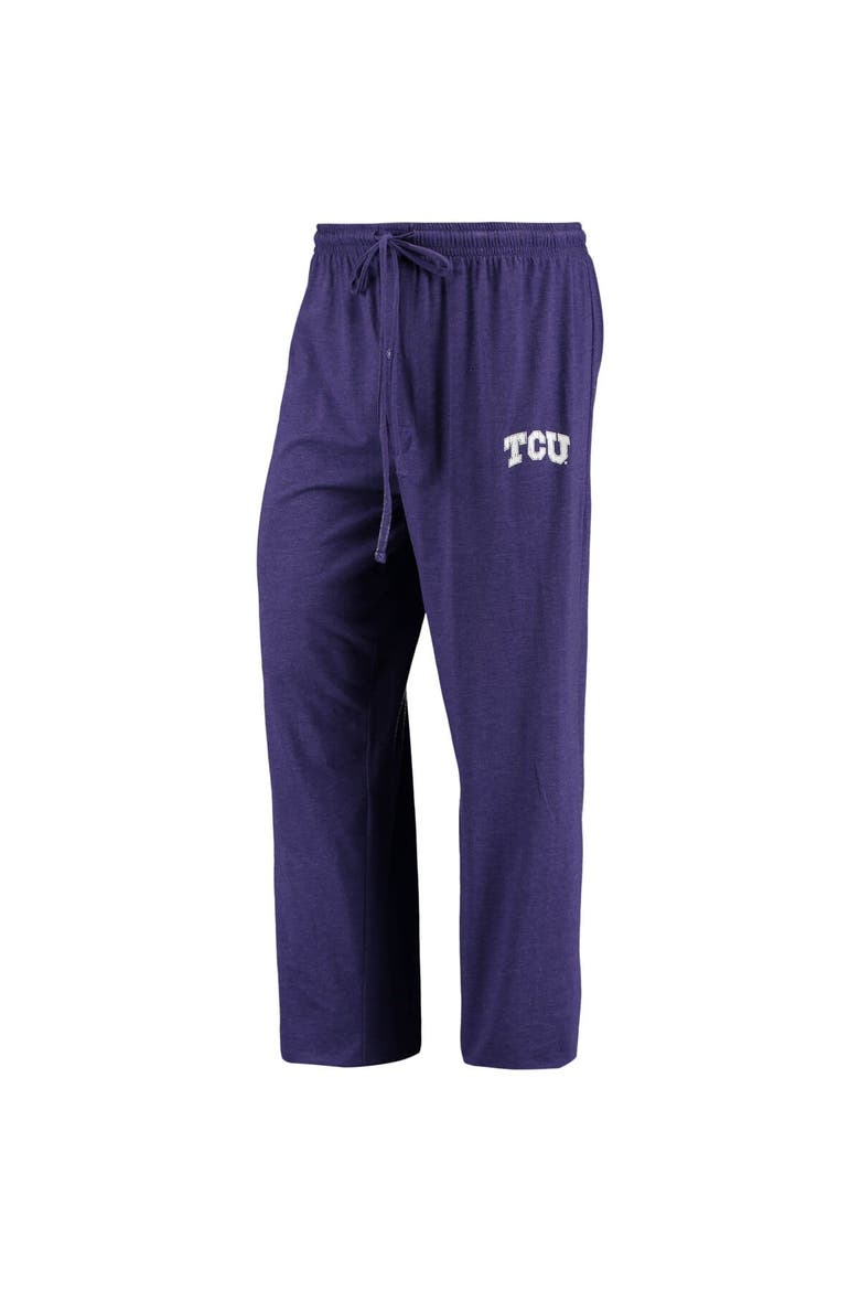 Men's Concepts Sport Purple/Heathered Charcoal TCU Horned Frogs Meter Long Sleeve T-Shirt & Pants Sleep Set, Alternate, color, Heather Charcoal