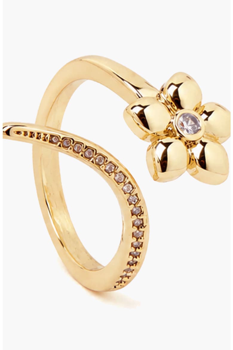 Meigu Crystal Open Ring In Gold & Crystals, Alternate, color, Gold