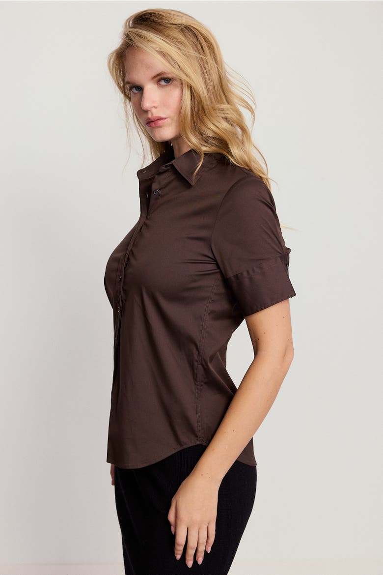 The Short Sleeve Shirt, Alternate, color, Brown