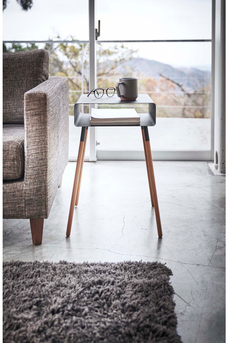 Steel Storage Side Table, Alternate, color, BLACK