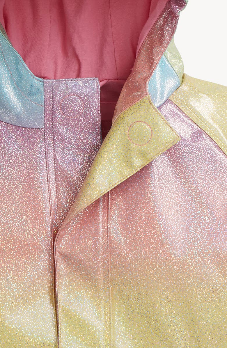 Magnetic Me Kids' Unicorn Sparkle Hooded Raincoat, Alternate, color, Unicorn Sparkle