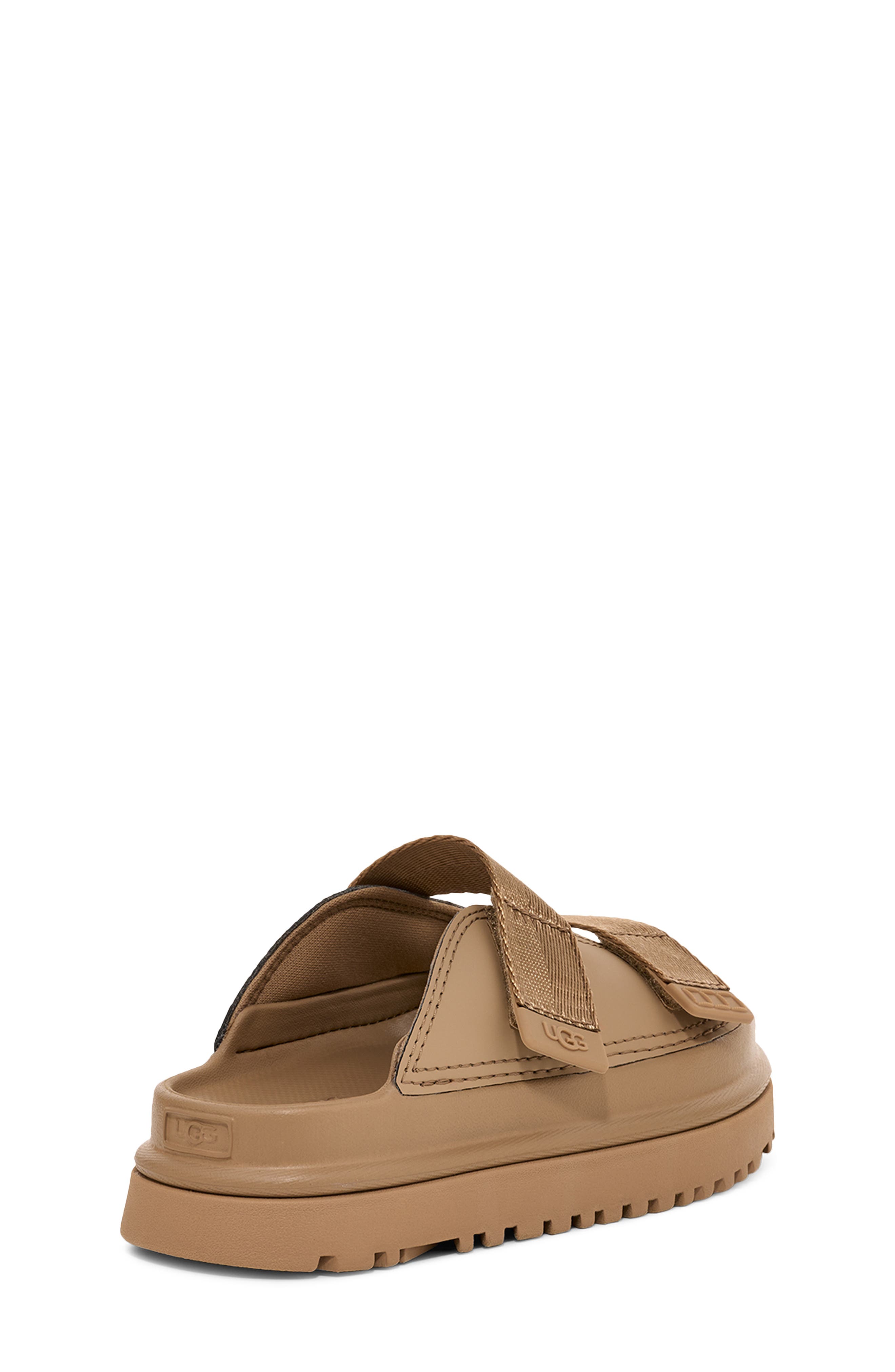 UGG<sup>®</sup> Kids' GoldenGlow Slide Sandal, Alternate, color, Dark Sand