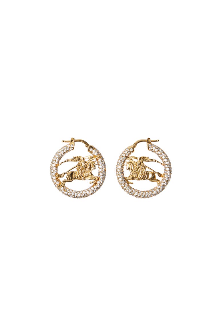 Knight Pavé Hoop Earrings, Alternate, color, Gold/clear