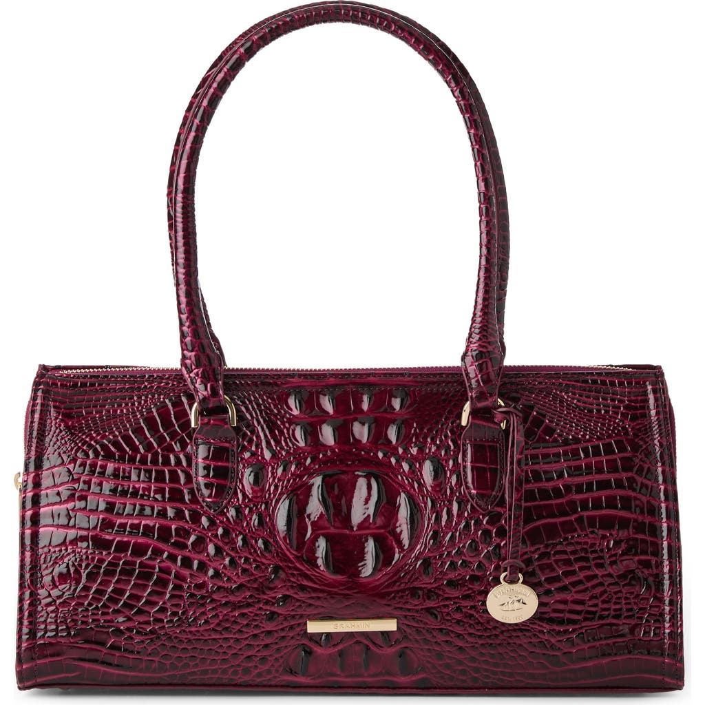 Brahmin Sophia Croc Embossed Leather Satchel