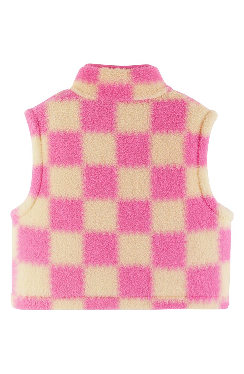 Andy & Evan Kids' Fleece Check Vest, Alternate, color, Pink Checker