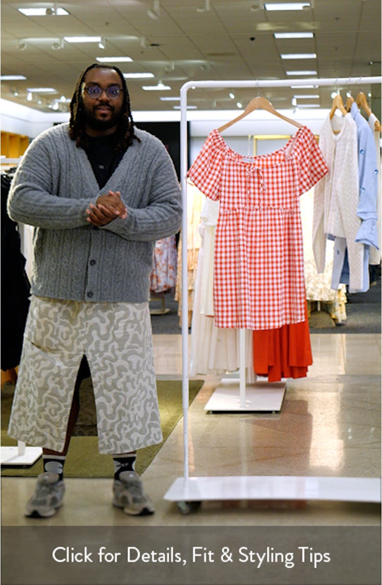 Dorthea Gingham Cotton Blend Minidress, sales video thumbnail