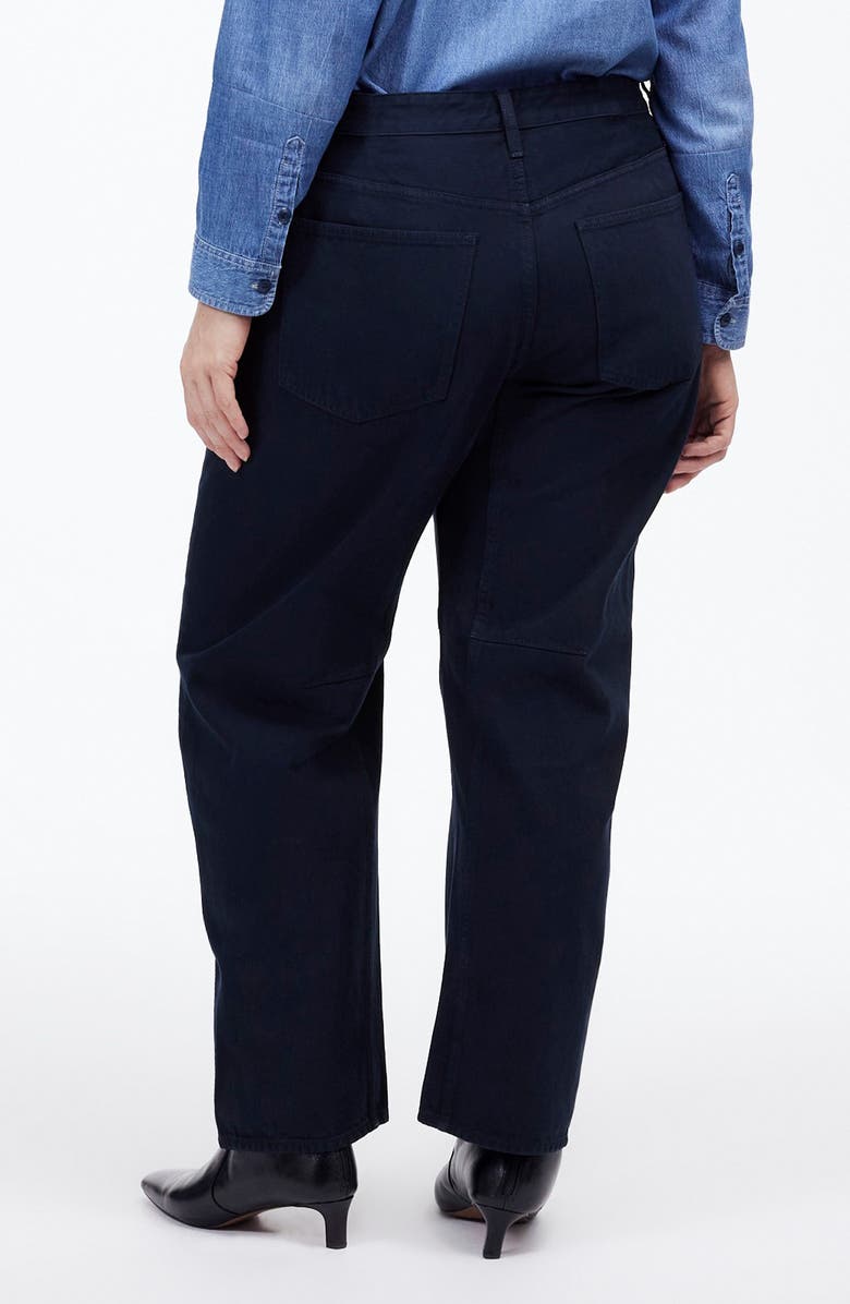 Madewell The Darted Barrel-Leg Jean, Alternate, color, Juniper Berry