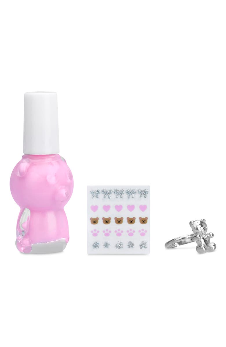 Iscream Kids' Beary Cute Nail Polish, Stickers & Ring Set, Alternate, color, Multi