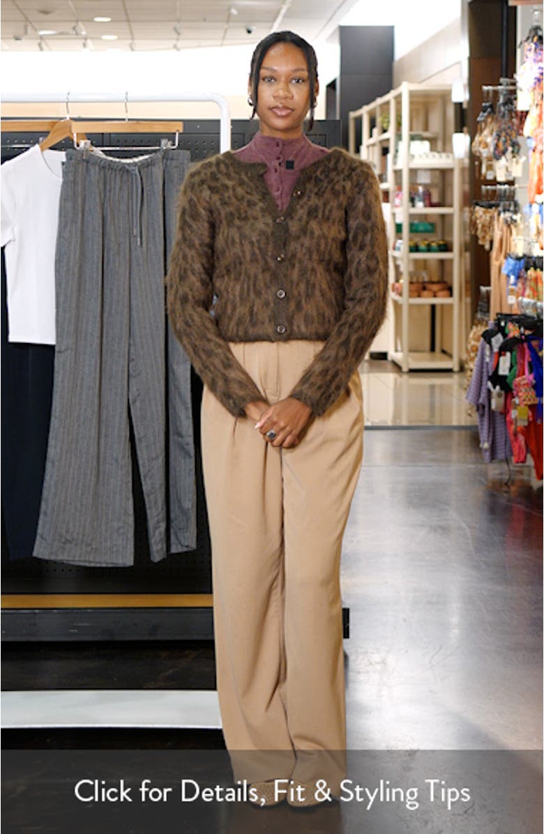 Katria Fuzzy Cheetah Print Cardigan, sales video thumbnail