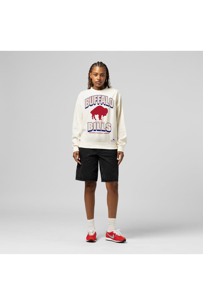 Women's  Mitchell & Ness  Cream Buffalo Bills Tonal Arch Sweatshirt, Main, color, Cream