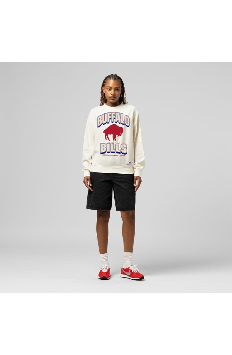 Mitchell & Ness Women's  Mitchell & Ness  Cream Buffalo Bills Tonal Arch Sweatshirt, Main, color, Cream