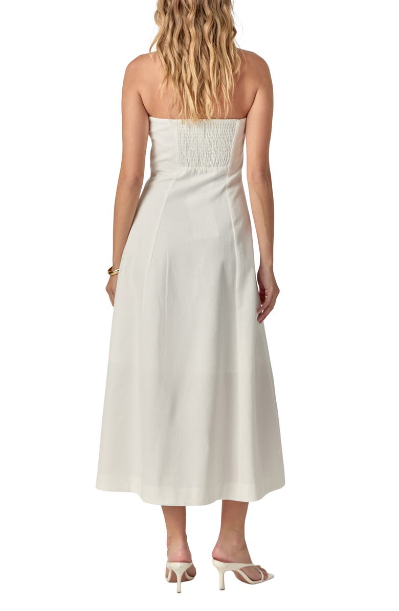 Endless Rose Strapless Linen Dress, Alternate, color, White