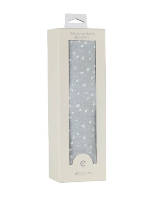 Ely's & Co. Cotton Muslin Swaddle Blanket 1 Pack