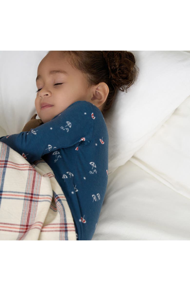 Modern Moments<sup>™</sup> by Gerber 2-Pack Unisex Tight Fitting Footless Pajamas, Alternate, color, Blue Umbrella