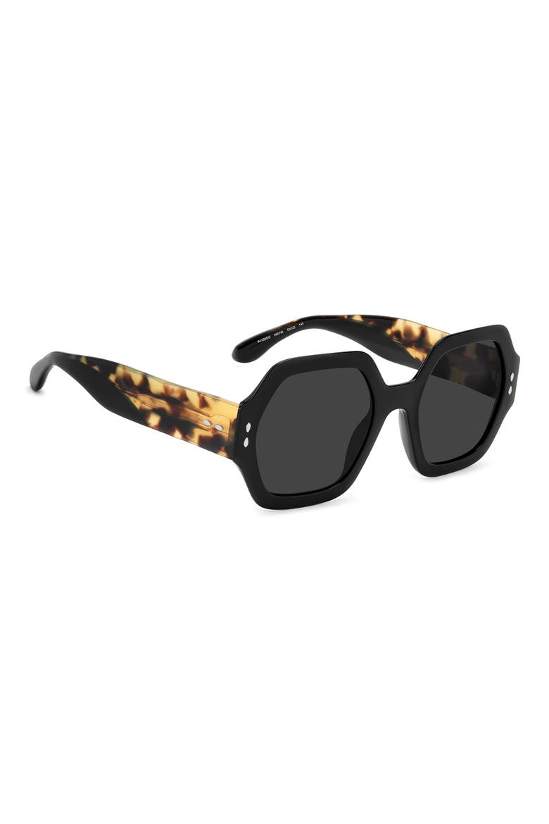 53mm Square Sunglasses, Alternate, color, BLACK HAVANA/ GREY