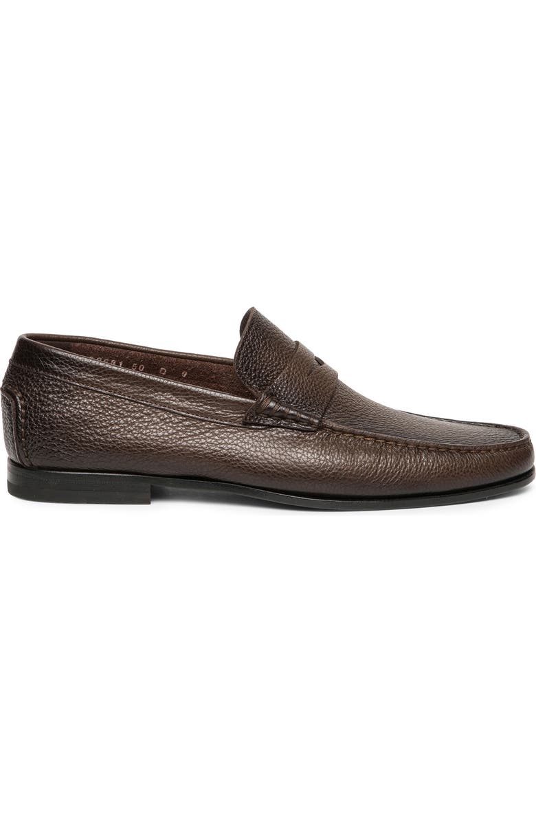 Santoni Ikangia Penny Loafer, Alternate, color, Dark Brown