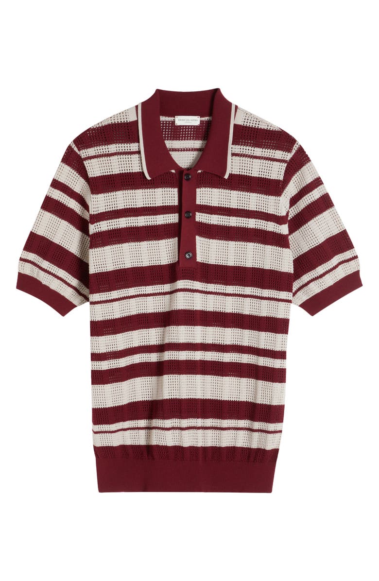 Dries Van Noten Mirko Stripe Sweater Polo, Alternate, color,