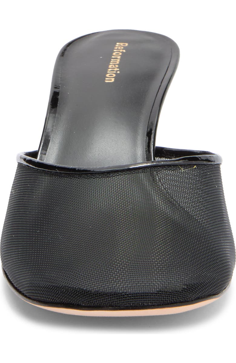 Reformation Kalinka Illusion Mesh Mule, Alternate, color, Black Mesh