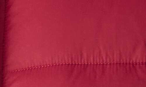 Eileen Fisher Eggshell Recycled Nylon Stand Collar Vest In Red