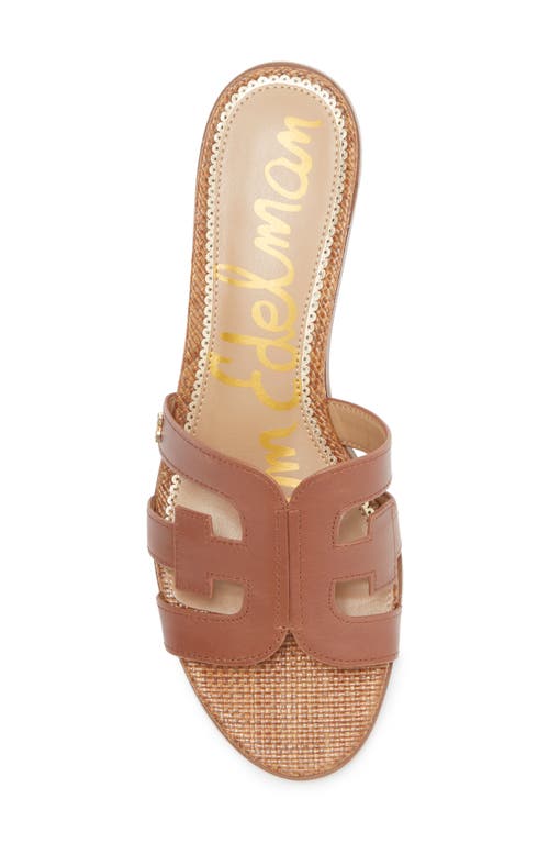 Sam Edelman Illie Logo Slide Sandals Women's Shoes In Dark Bourbon