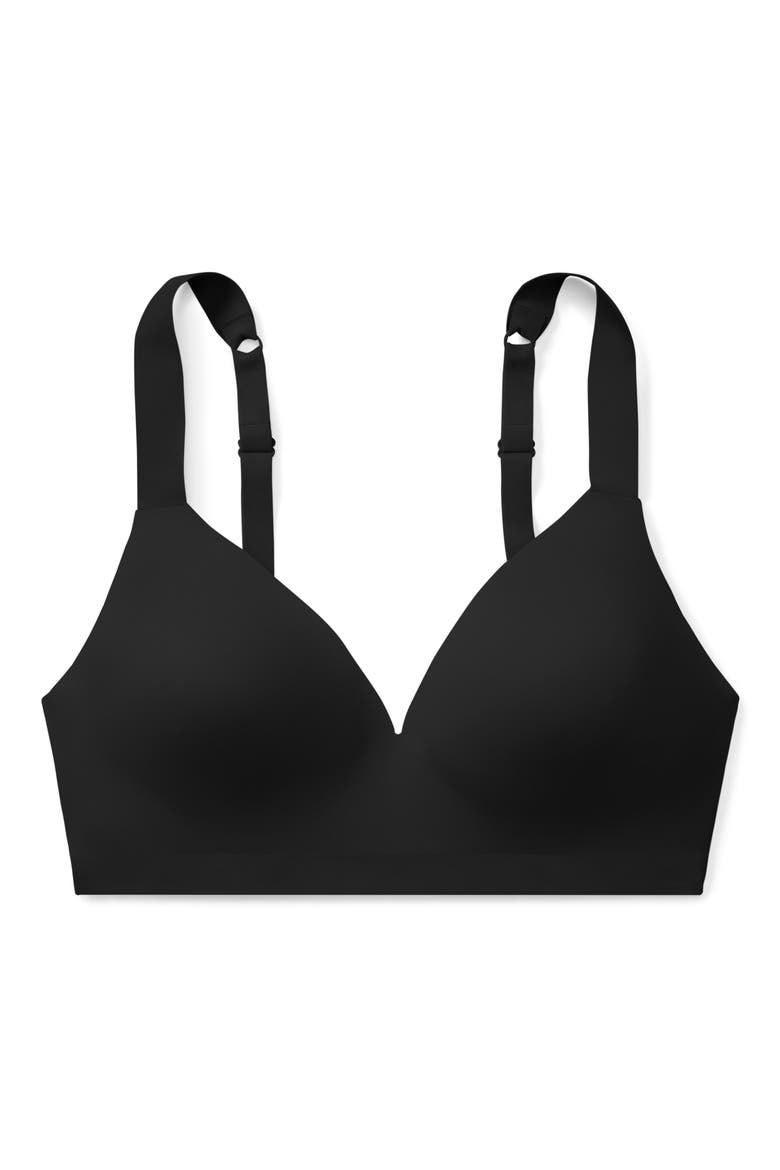 True Body Boost Wireless Hook Back Push-Up Bra, Alternate, color, BLACK