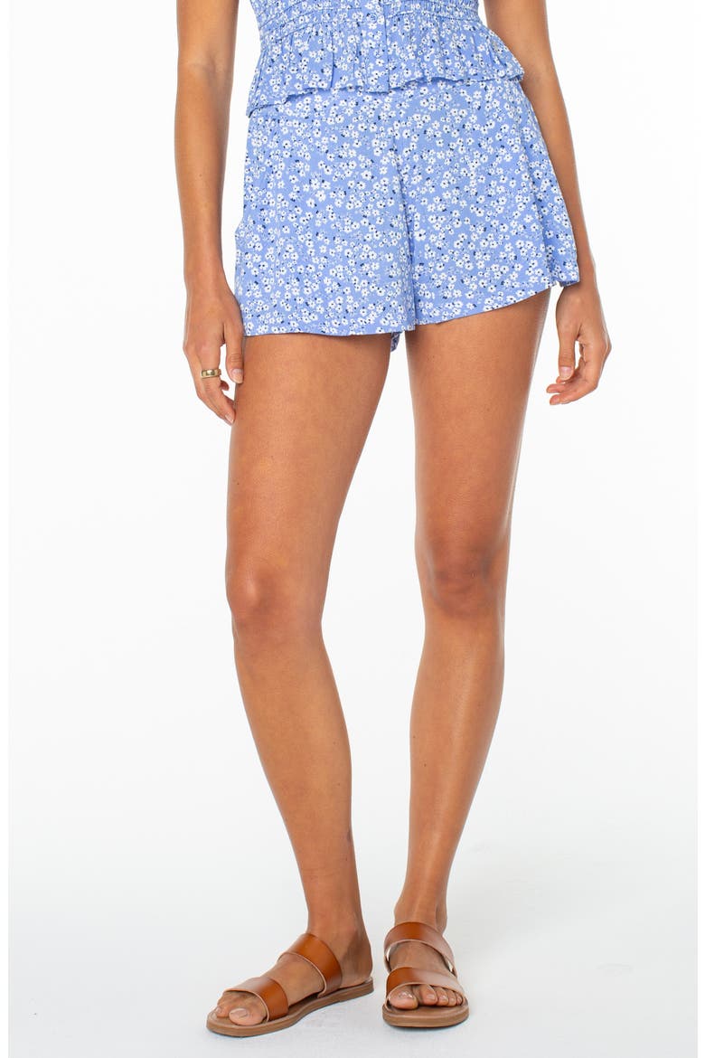 Midnight Avenue Floral Shorts, Main, color, CORNFLOWER