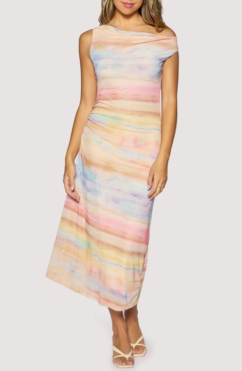 Sunset Promenade One-Shoulder Maxi Dress