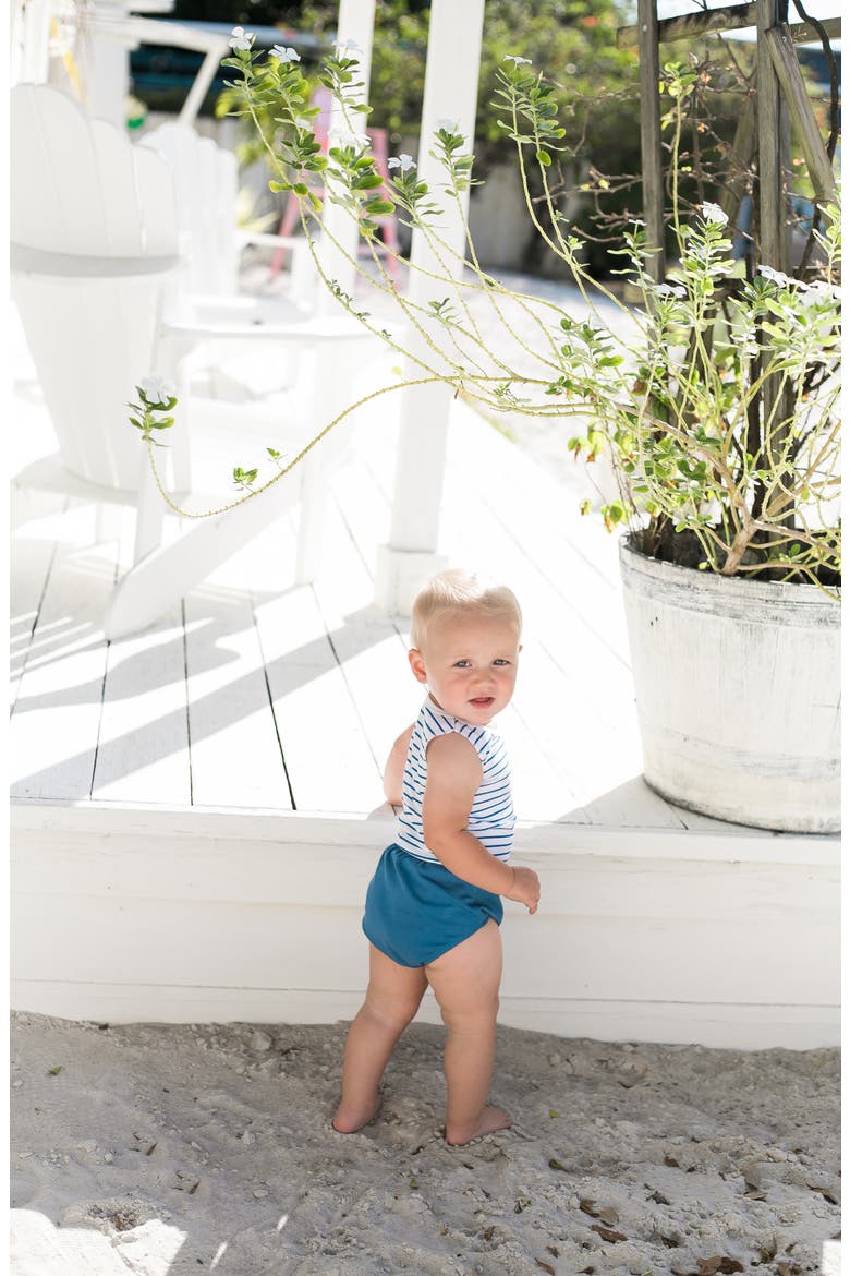 Stripe Bodysuit & Bloomers Set, Alternate, color, BLUE