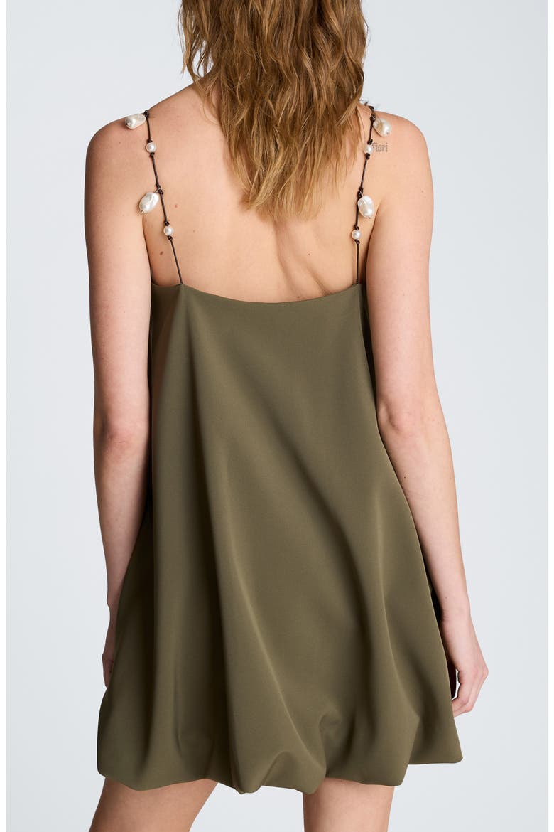 Sleeveless Bubble Hem Minidress, Alternate, color, TURTLE GREEN