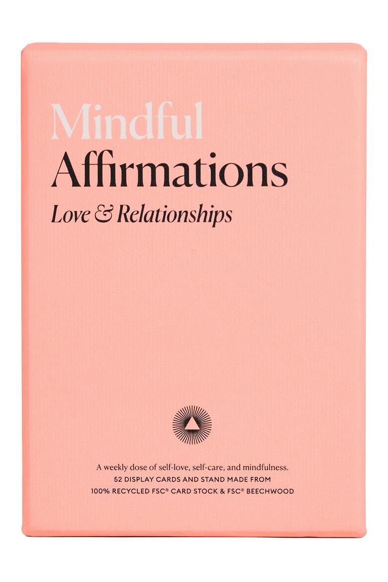 Mindful Affirmations Love & Relationship Cards, Alternate, color, PINK