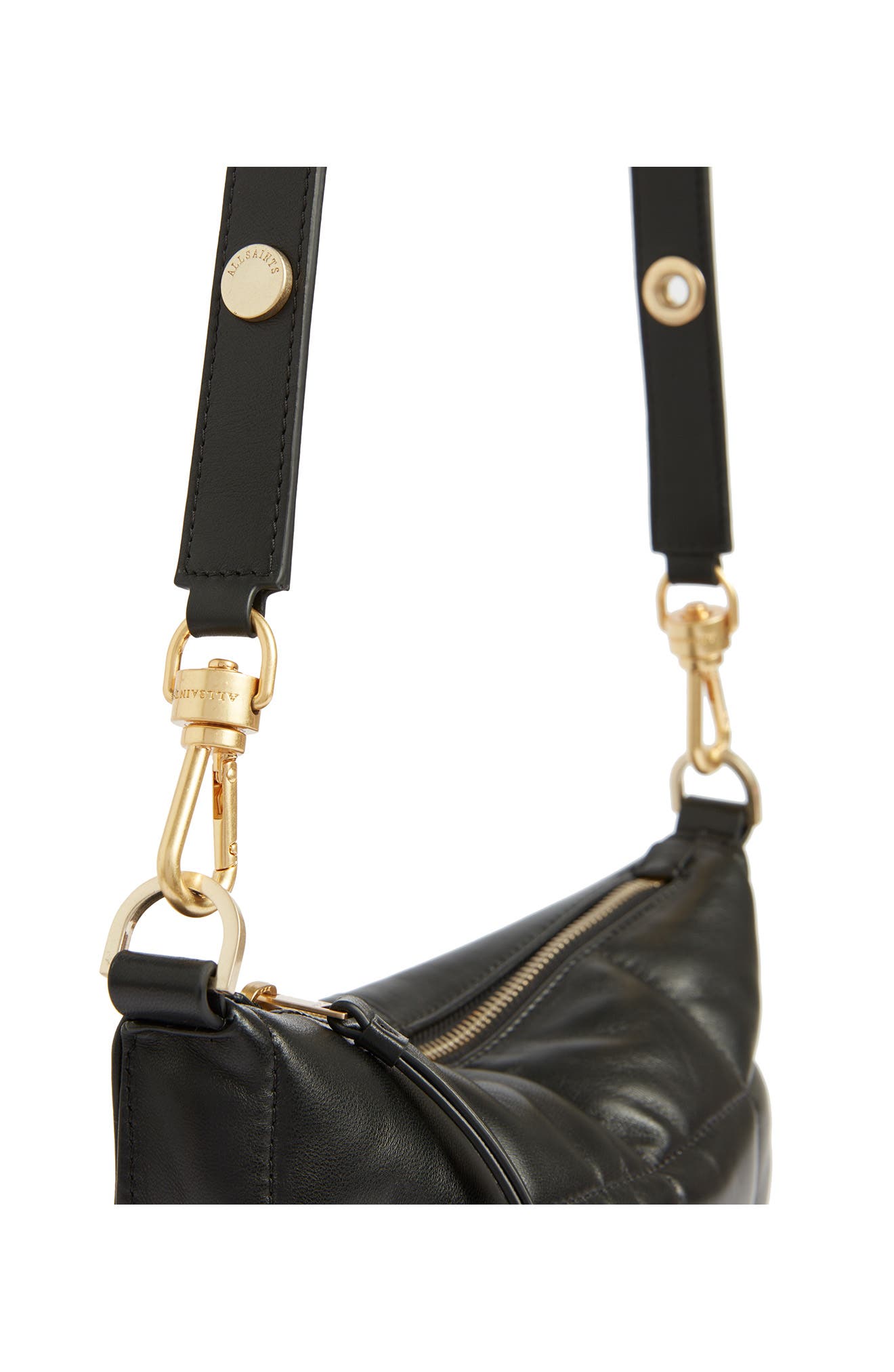 AllSaints Eve Quilted Crossbody Bag, Alternate, color, 