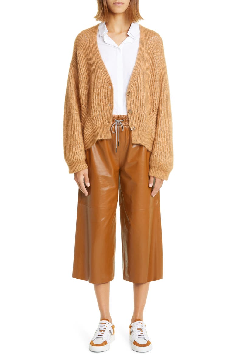Alpaca & Cotton Cardigan, Alternate, color, WAFER