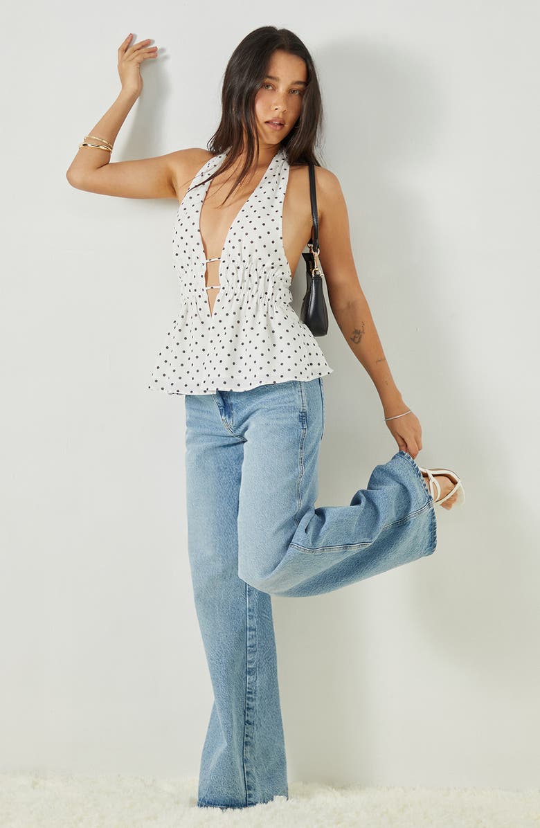 PacSun Bianca Polka Dot Halter Top, Alternate, color, Polka Dot